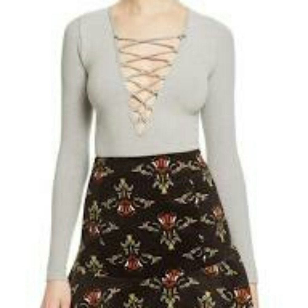 Free People Lace Up Top